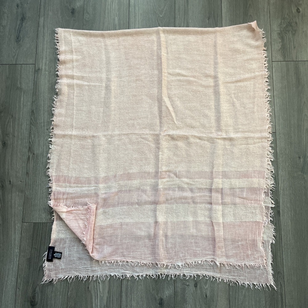 Barneys New York OS Modal/Wool Scarf Pink Shawl